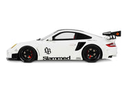 2024 Porsche 911 Turbo LB-Works White with Black Top 1/18 Model Car by GT Spirit image 4