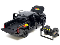 2023 Toyota Tundra TRD 4x4 Pickup Truck Black with TRD Stripes with Sunroof and Wheel Rack Limited Edition to 2400 pieces Worldwide 1/24 Diecast Model Car image 2