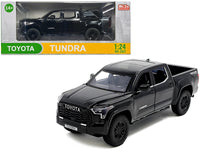 2023 Toyota Tundra TRD 4x4 Pickup Truck Black with Sunroof and Wheel Rack 1/24 Diecast Model Car image 2