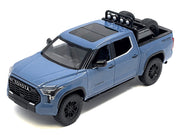 2023 Toyota Tundra TRD 4x4 Pickup Truck Cavalry Blue with Sunroof and Wheel Rack 1/24 Diecast Model Car image 3