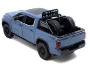 2023 Toyota Tundra TRD 4x4 Pickup Truck Cavalry Blue with Sunroof and Wheel Rack 1/24 Diecast Model Car image 5