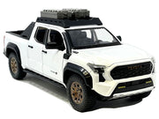 2024 Toyota Tacoma Trailhunter Edition Pickup Truck White Metallic 1/24 Diecast Model Car image 3