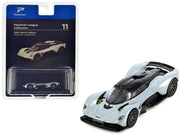 Aston Martin Valkyrie Skyfall Silver Metallic with Black Top "Hypercar League Collection" 1/64 Diecast Model Car by PosterCars image 2