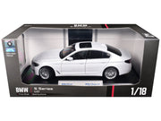 BMW 5 Series LCI White Metallic with Moonroof 1/18 Diecast Model Car by Heimanba