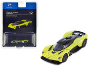 Aston Martin Valkyrie Lime Essence Yellow Metallic with Black Top "Hypercar League Collection" 1/64 Diecast Model Car by PosterCars image 2