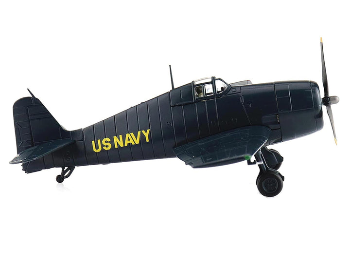 Grumman F6F-5 Hellcat Fighter Aircraft "Blue Angels #1-4 Decals" (1946) United States Navy "Air Power Series" 1/72 Diecast Model by Hobby Master image 2
