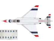 McDonnell Douglas F-4E Phantom II Fighter-Bomber Aircraft "Thunderbirds with Decals for No.1 to 7 planes 1973/74 Season" United States Air Force "Air Power Series" 1/72 Diecast Model by Hobby Master image 3