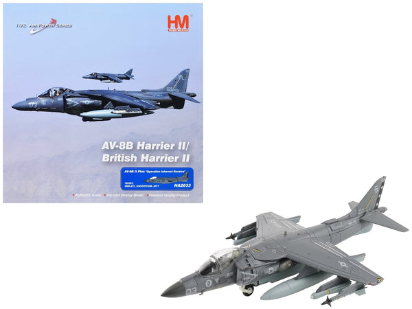 McDonnell Douglas AV-8B Plus Harrier II Aircraft "165357 VMA-231 Ace of Spades Operation Inherent Resolve USCENTCOM" (2017) United States Marine Corps "Air Power Series" 1/72 Diecast Model by Hobby Master
