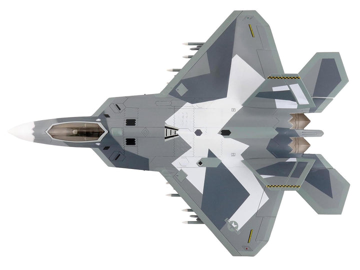 Lockheed F-22 Raptor Stealth Aircraft "Splinter Camouflage" United States Air Force "Air Power Series" 1/72 Diecast Model by Hobby Master image 2