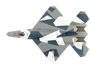 Northrop F-23 Black Widow II Stealth Fighter Aircraft Blue 054 Su-57 Aggressor What If Scheme 65th AGRS Nellis AFB United States Air Force Air Power Series 1/72 Diecast Model by Hobby Master image 3