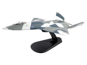 Northrop F-23 Black Widow II Stealth Fighter Aircraft Blue 054 Su-57 Aggressor What If Scheme 65th AGRS Nellis AFB United States Air Force Air Power Series 1/72 Diecast Model by Hobby Master image 5