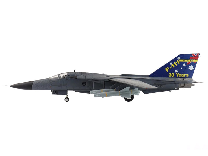 General Dynamics F-111C Pig Aircraft "A8-131 F-111 Operations 30th Anniversary" (2003) Royal Australian Air Force "Air Power Series" 1/72 Diecast Model by Hobby Master image 2