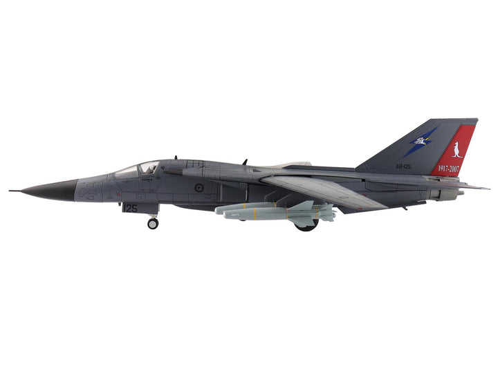 General Dynamics F-111C Pig Aircraft "90th Anniversary of No. 6 Squadron" (2007) Royal Australian Air Force "Air Power Series" 1/72 Diecast Model by Hobby Master image 2
