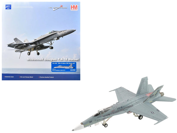 McDonnell Douglas F/A-18C Hornet Aircraft "VFA-15 Retro TAC Demo Jet VFA-106 Gladiators" (2017) United States Navy "Air Power Series" 1/72 Diecast Model by Hobby Master