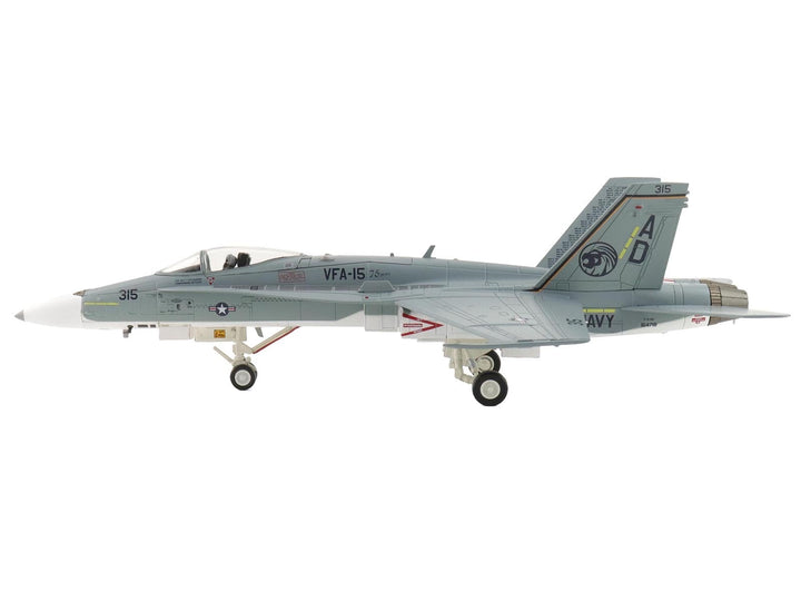 McDonnell Douglas F/A-18C Hornet Aircraft "VFA-15 Retro TAC Demo Jet VFA-106 Gladiators" (2017) United States Navy "Air Power Series" 1/72 Diecast Model by Hobby Master image 2
