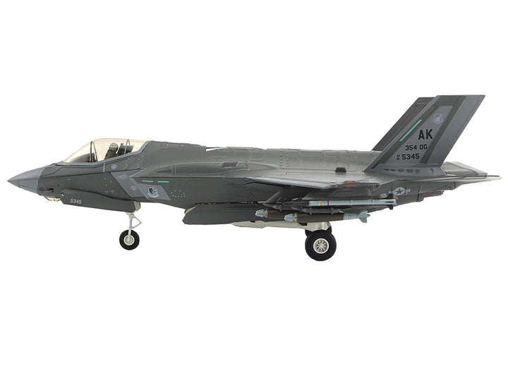 Lockheed Martin F-35A Lightning II Aircraft "5345 354th Operations Group Eielson Air Force Base Alaska" (2020s) United States Air Force "Air Power Series" 1/72 Diecast Model by Hobby Master image 2