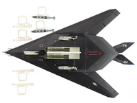 Lockheed F-117A Nighthawk Stealth Aircraft "84-0809" (2022) United States Air Force "Air Power Series" 1/72 Diecast Model by Hobby Master image 5