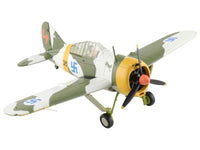 Brewster F2A Model 239 "Buffalo" Fighter Aircraft "BW364 LeLv 24 flown by Warrant Officer Ilmari Juutilainen" (1942) Finnish Air Force "Air Power Series" 1/48 Diecast Model by Hobby Master image 3