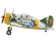 Brewster F2A Model 239 "Buffalo" Fighter Aircraft "BW364 LeLv 24 flown by Warrant Officer Ilmari Juutilainen" (1942) Finnish Air Force "Air Power Series" 1/48 Diecast Model by Hobby Master image 4