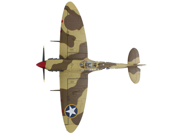 Supermarine Spitfire Mk.Vb Trop Fighter Aircraft "ER570 4th Fighter Squadron 52nd Fighter Group" (1943) Mediterranean Allied Coastal Air Force "Air Power Series" 1/48 Diecast Model by Hobby Master image 2