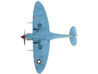 Supermarine Spitfire Mk.Vb Trop Fighter Aircraft "ER570 4th Fighter Squadron 52nd Fighter Group" (1943) Mediterranean Allied Coastal Air Force "Air Power Series" 1/48 Diecast Model by Hobby Master image 3