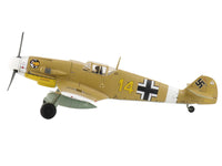 Messerschmitt Bf 109F-4 Fighter Aircraft "Marseille Yellow 14 3./JG27 Egypt" (1942) German Luftwaffe "Air Power Series" 1/48 Diecast Model by Hobby Master image 2