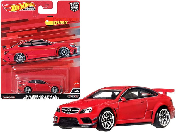Hot Wheels 2012 Mercedes-Benz C63 AMG Black Series red Deutschland Design, view 1