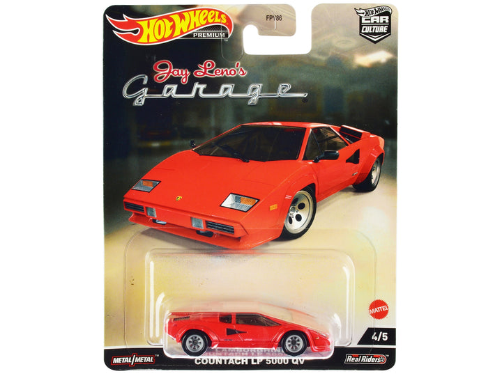 Lamborghini Countach LP 5000 QV Red "Jay Leno's Garage" Diecast Model Car by Hot Wheels