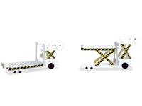 Container Loader 2 Vehicle Set White 1/500 Diecast Model by Herpa image 2