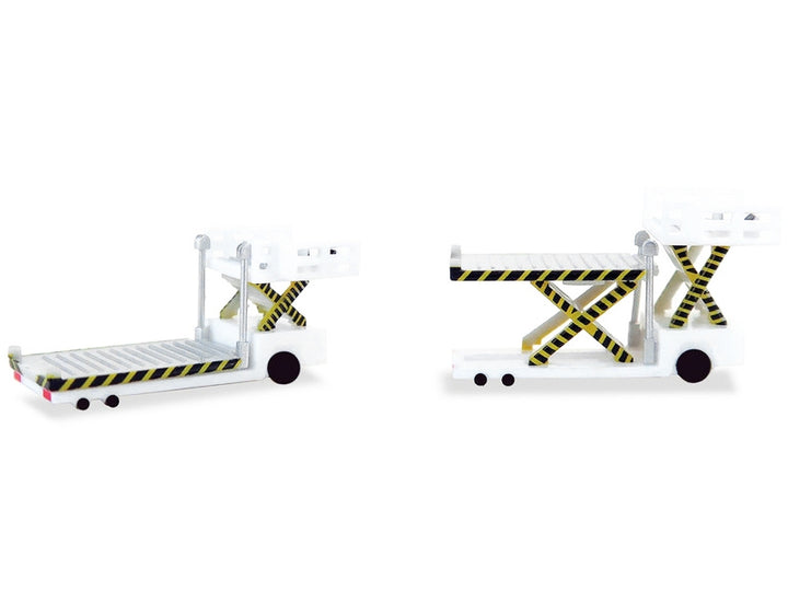 Container Loader 2 Vehicle Set White 1/500 Diecast Model by Herpa image 2