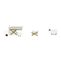 Container Loader 2 Vehicle Set White 1/500 Diecast Model by Herpa image 3