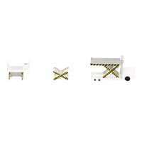 Container Loader 2 Vehicle Set White 1/500 Diecast Model by Herpa image 4