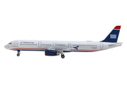 Airbus A321 Commercial Aircraft "American Airlines" (N578UW) Gray with Blue Tail 1/500 Diecast Model by Herpa image 2