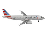 Airbus A320 Commercial Aircraft "American Airlines" (N680AW) Silver with Blue and Red Tail 1/500 Diecast Model Airplane by Herpa image 3