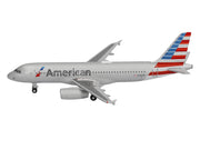 Airbus A320 Commercial Aircraft "American Airlines" (N680AW) Silver with Blue and Red Tail 1/500 Diecast Model Airplane by Herpa image 4