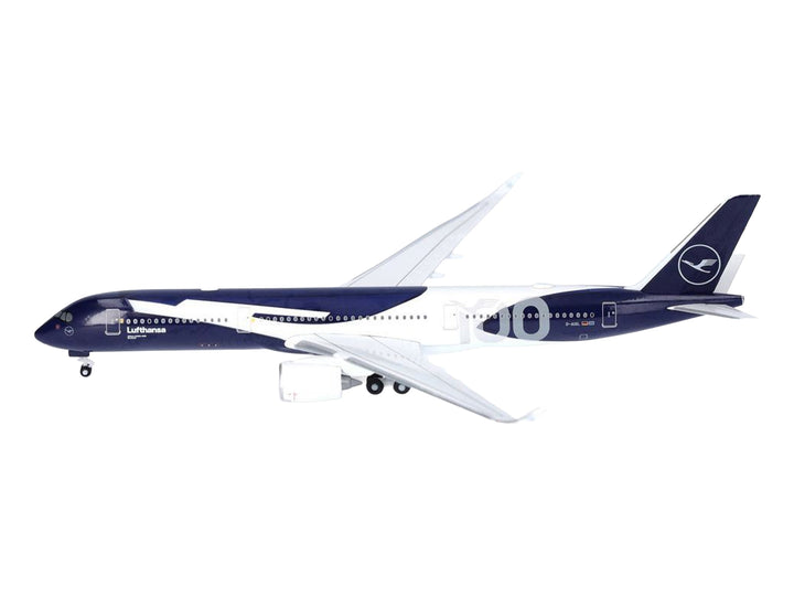 Airbus A350-900 Commercial Aircraft "Lufthansa 100 Years" (D-AIXL) Blue with Graphics 1/500 Diecast Model Airplane by Herpa image 2