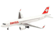 Airbus A220-100 Commercial Aircraft "Swiss International Air Lines" (HB-JBH) White with Red Tail 1/200 Diecast Model Airplane by Herpa image 2