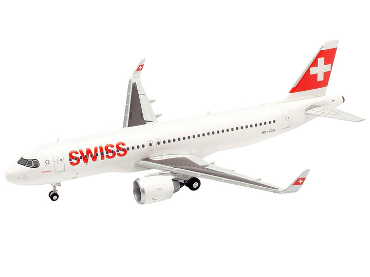 Airbus A220-100 Commercial Aircraft "Swiss International Air Lines" (HB-JBH) White with Red Tail 1/200 Diecast Model Airplane by Herpa image 2