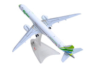 Embraer E195-E2 Commercial Aircraft "Binter Canarias" (EC-NEZ) White with Green Striped Tail 1/200 Diecast Model by Herpa image 4