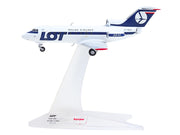 Yakovlev Yak-40 Commercial Aircraft "LOT Polish Airlines" (SP-GEA) White with Blue Stripes and Tail 1/200 Diecast Model by Herpa image 2