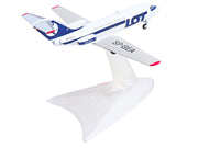 Yakovlev Yak-40 Commercial Aircraft "LOT Polish Airlines" (SP-GEA) White with Blue Stripes and Tail 1/200 Diecast Model by Herpa image 3