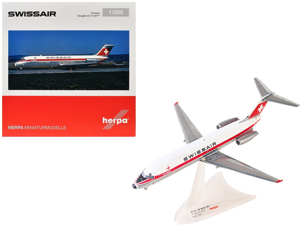 Herpa Swissair Douglas DC-9-30F HB-IFW white red 1:200 HE573344, product image 1