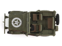 U.S. 1/4 ton Military Vehicle Olive Drab "Gen. George Patton US 3rd Army War Eagle" (1945) United States Army "Ground Power Series" 1/72 Diecast Model by Hobby Master image 3