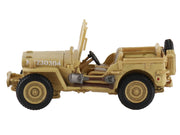 U.S. 1/4 ton Military Vehicle Desert Sand "British 8th Army Gen. Bernard Montgomery Sicily" (1943) Royal Army "Ground Power Series" 1/72 Diecast Model by Hobby Master image 3