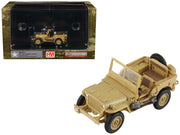 U.S. 1/4 ton Military Vehicle Desert Sand "British 8th Army Gen. Bernard Montgomery Sicily" (1943) Royal Army "Ground Power Series" 1/72 Diecast Model by Hobby Master image 5