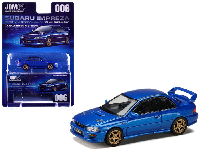 Hobby Japan Subaru Impreza WRX Type R STI Version V Sonic Blue 1:64 HJDM006-20, product image 1