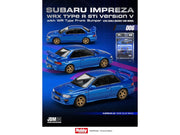 Subaru Impreza WRX Type R Sti Version V RHD (Right Hand Drive) Sonic Blue Mica "JDM64" Series 1/64 Diecast Model Car by Hobby Japan image 4