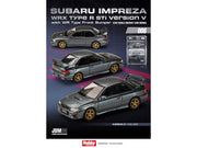 Subaru Impreza WRX Type R Sti Version V RHD (Right Hand Drive) Cool Gray Metallic "JDM64" Series 1/64 Diecast Model Car by Hobby Japan image 4