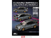 Subaru Impreza WRX Type R Sti Version V RHD (Right Hand Drive) Cool Gray Metallic "JDM64" Series 1/64 Diecast Model Car by Hobby Japan image 4