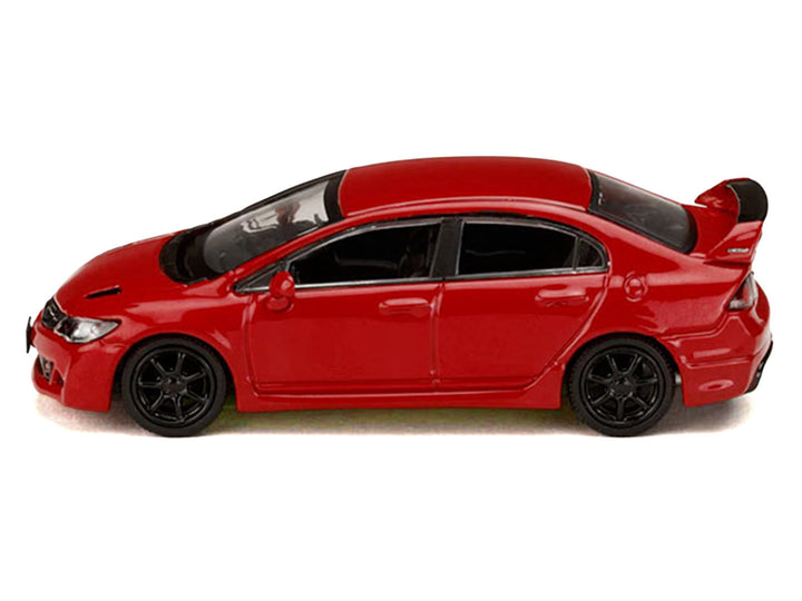 Honda Civic Mugen RR (FD2) RHD (Right Hand Drive) Milano Red "JDM64" Series 1/64 Diecast Model Car by Hobby Japan image 2